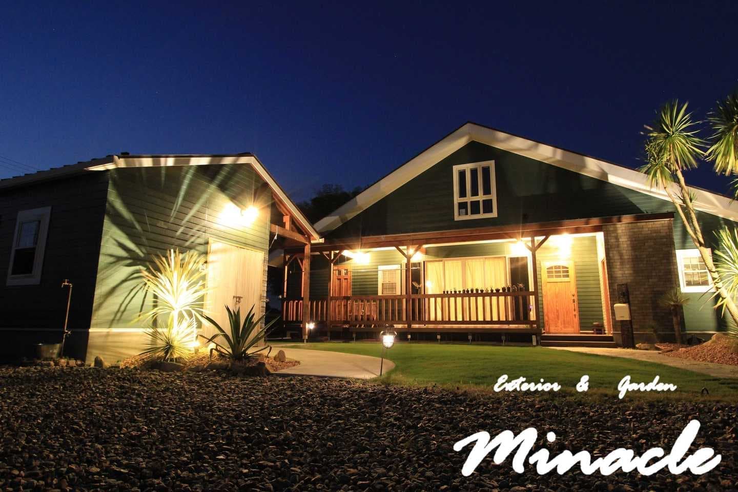 ドライガーデンのライトアップ