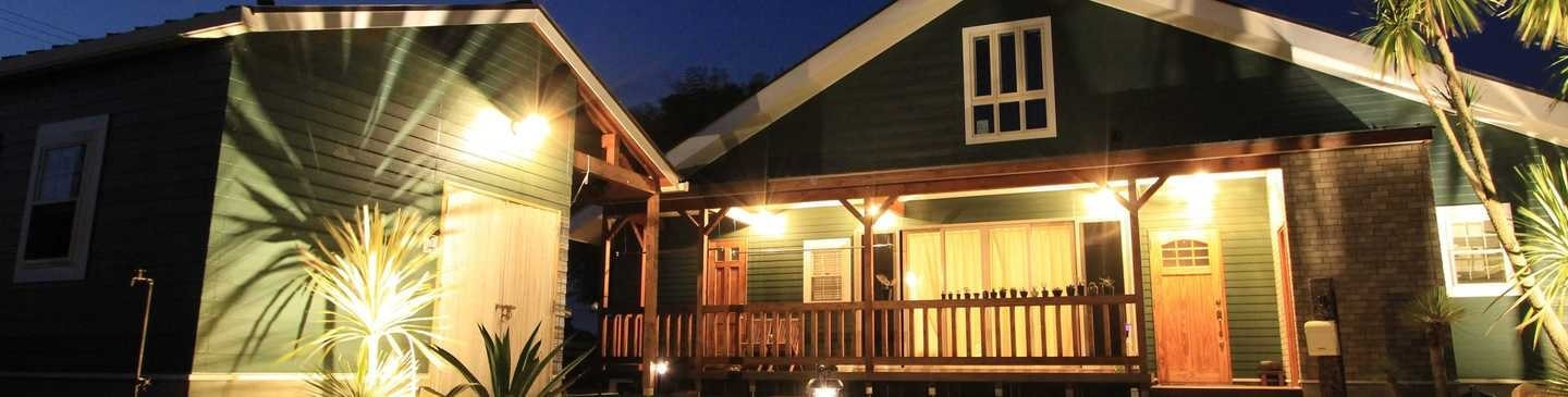 ドライガーデンのライトアップ